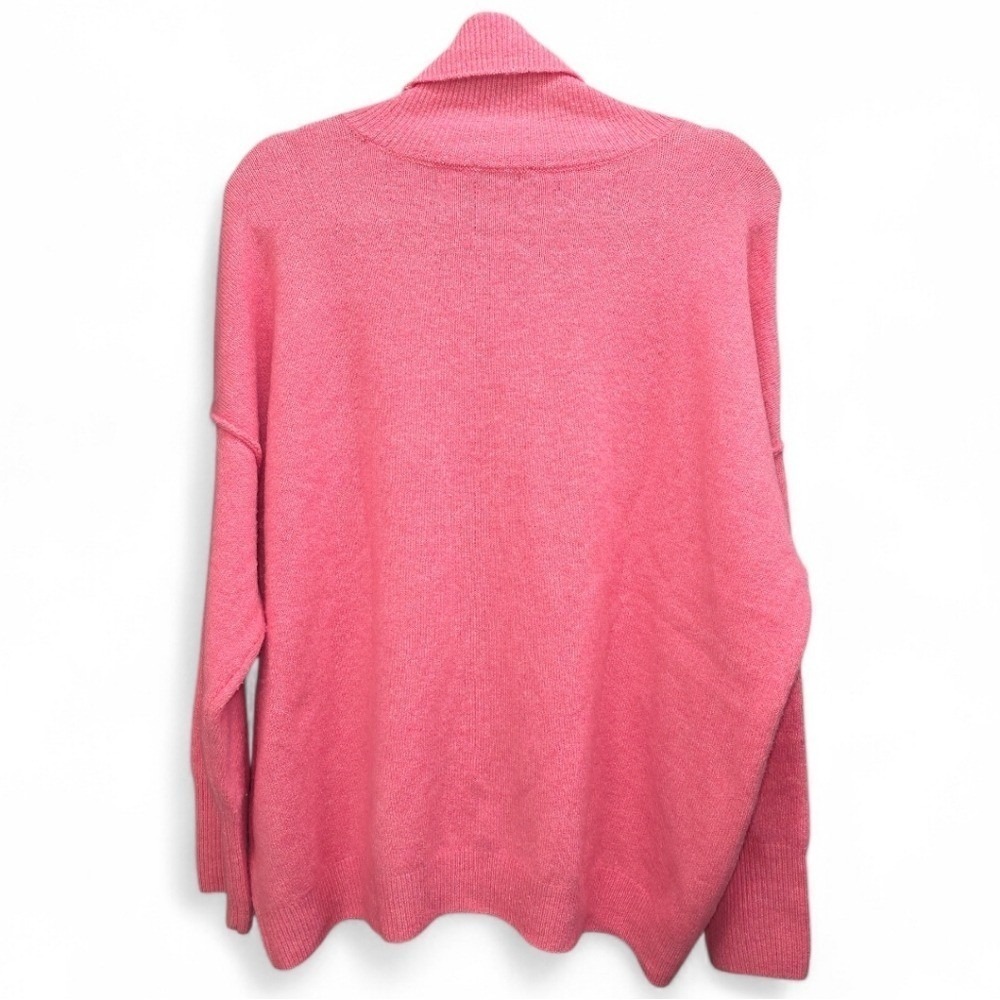 Vince Camuto Pink Cowl Neck Sweater Women's Large Cozy Oversized Knit Cozy Chic - Picture 2 of 5